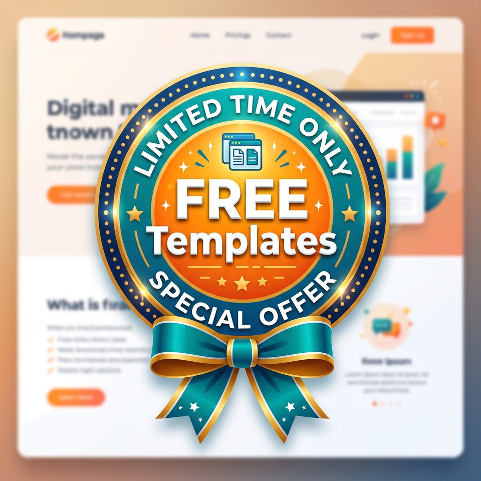 Limited time only: free website templates included with hosting